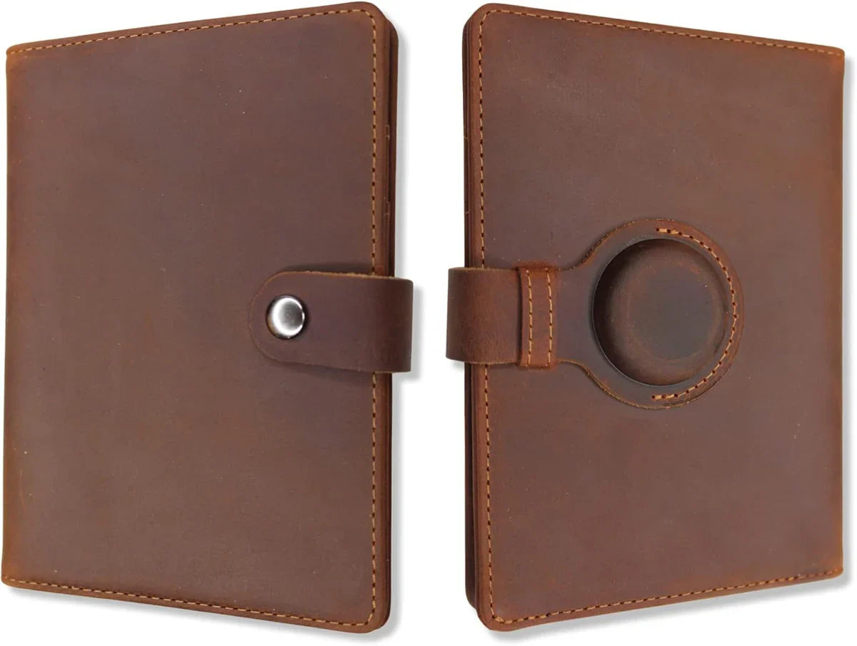 Leather AirTag Passport Holder