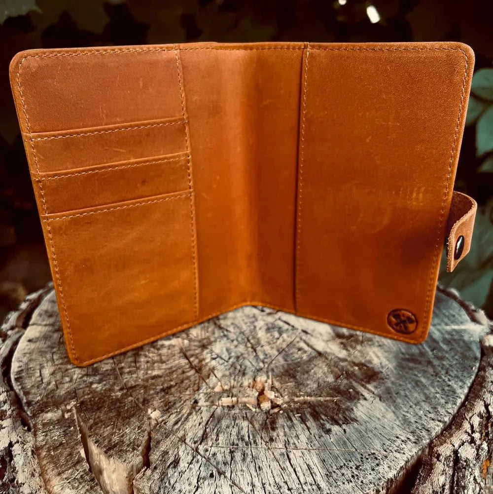 Leather AirTag Passport Holder
