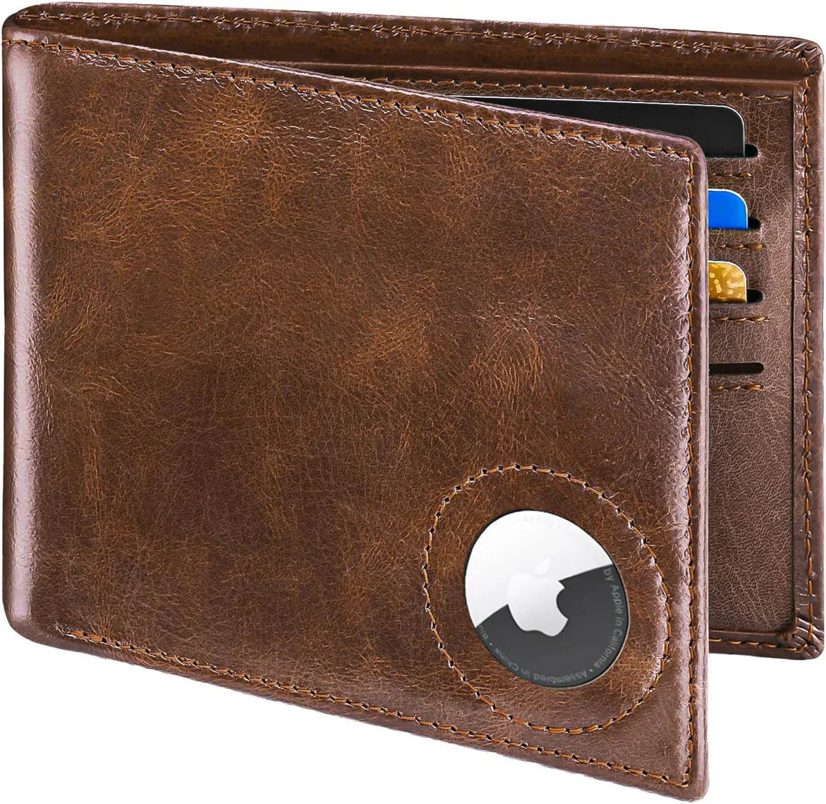 Slim Leather AirTag Wallet