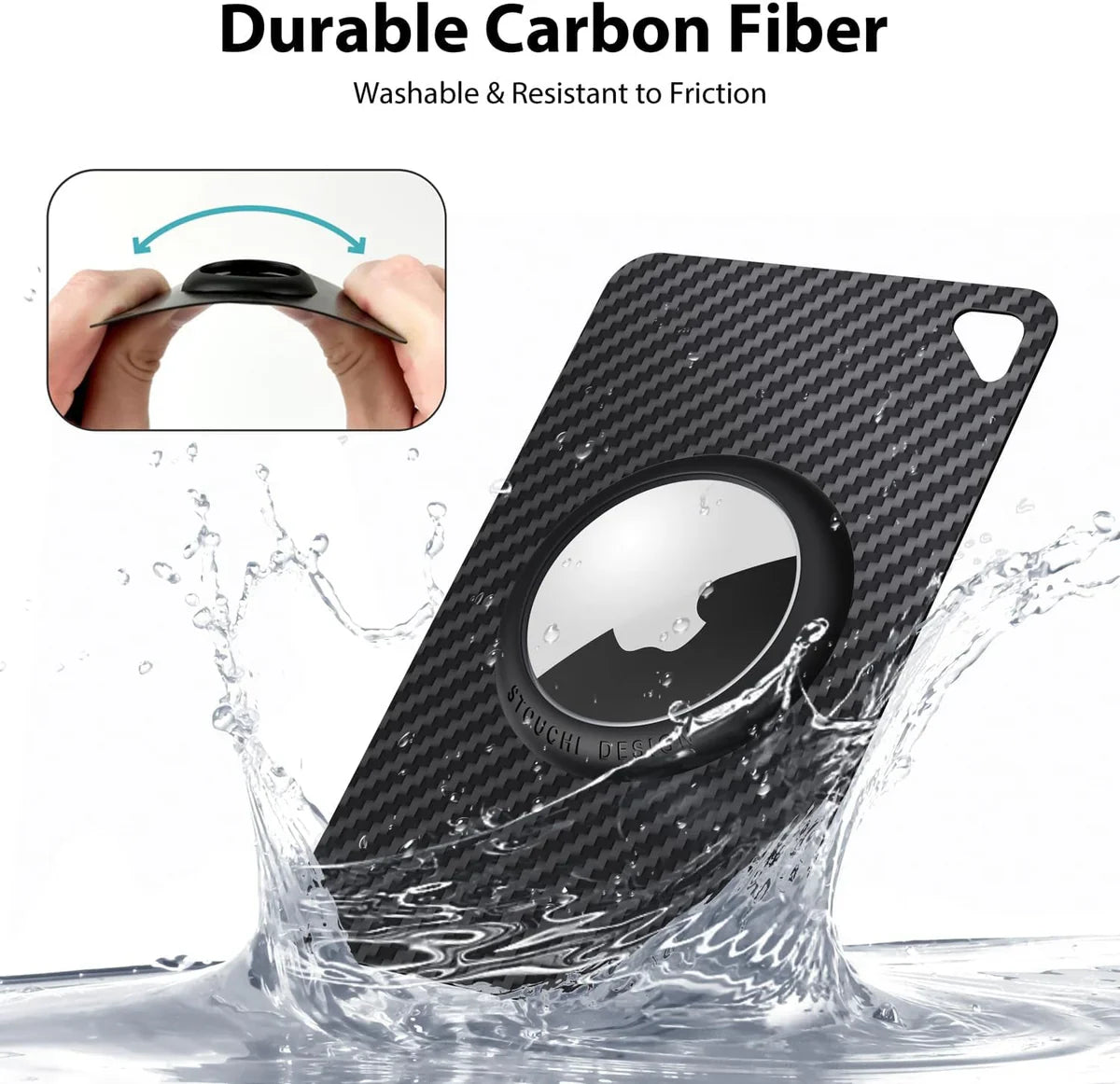 Carbon Fiber AirTag Card