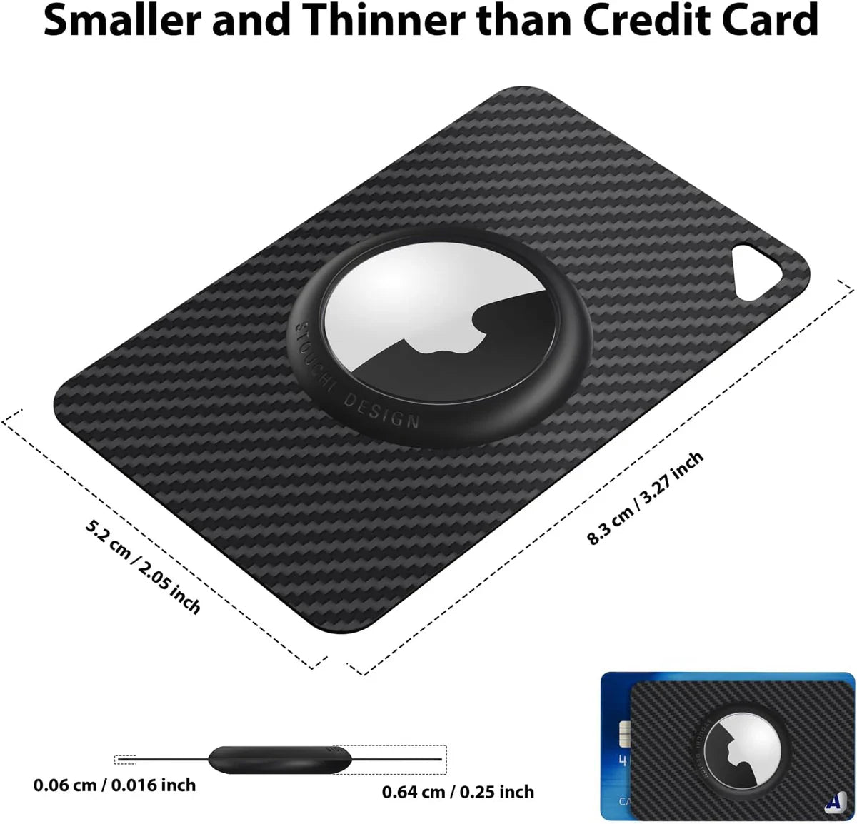 Carbon Fiber AirTag Card