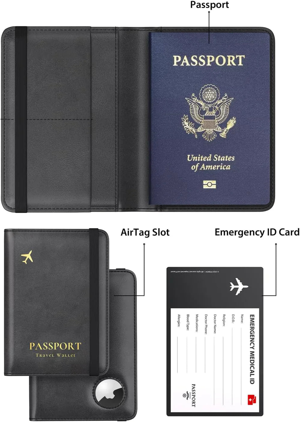 AirTag Passport Wallet
