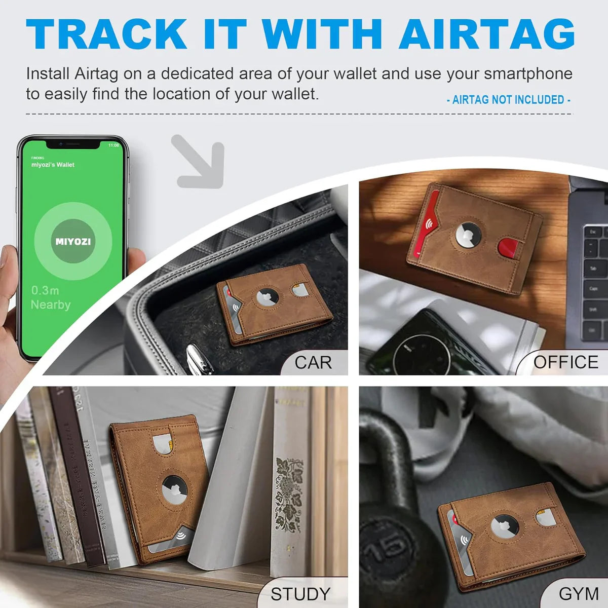 SecureTrack AirTag Wallet