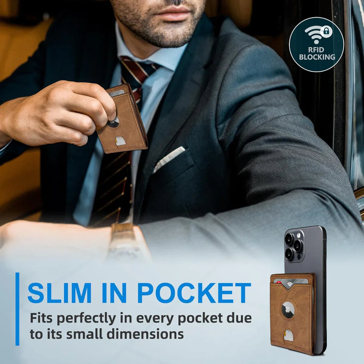 SecureTrack AirTag Wallet