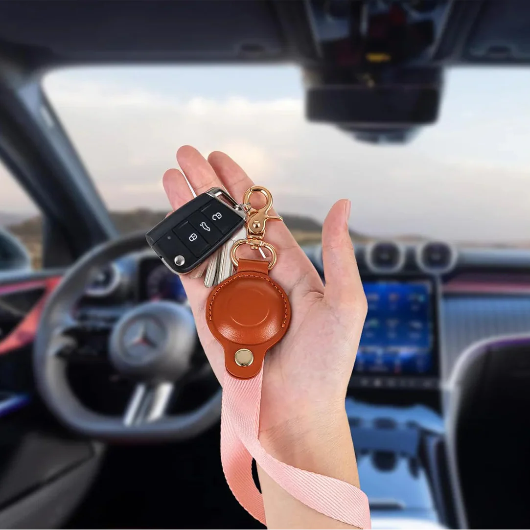 Leather AirTag Wrist Strap