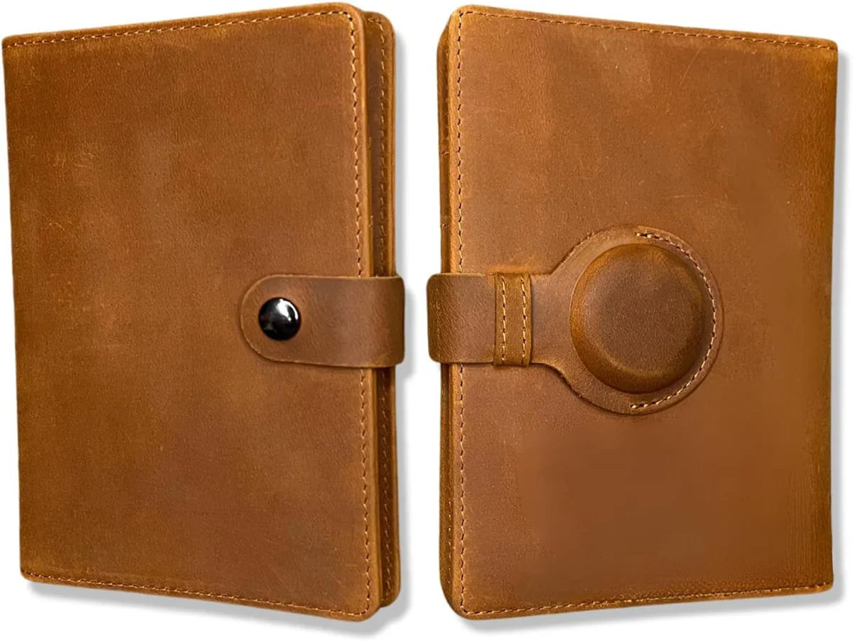 Leather AirTag Passport Holder