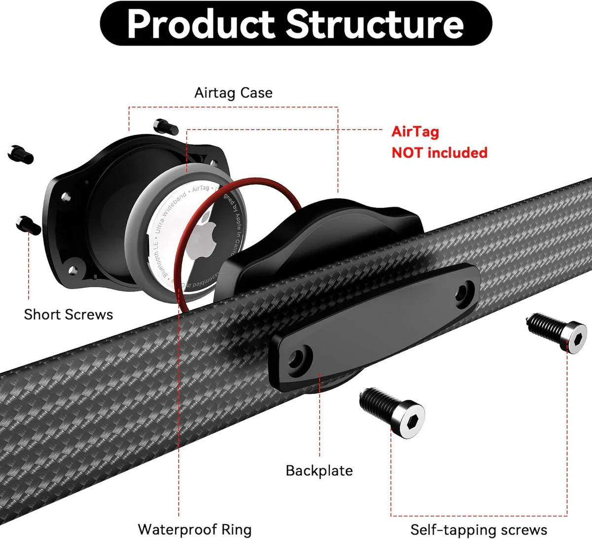 IPX8 Airtag Strap Mount