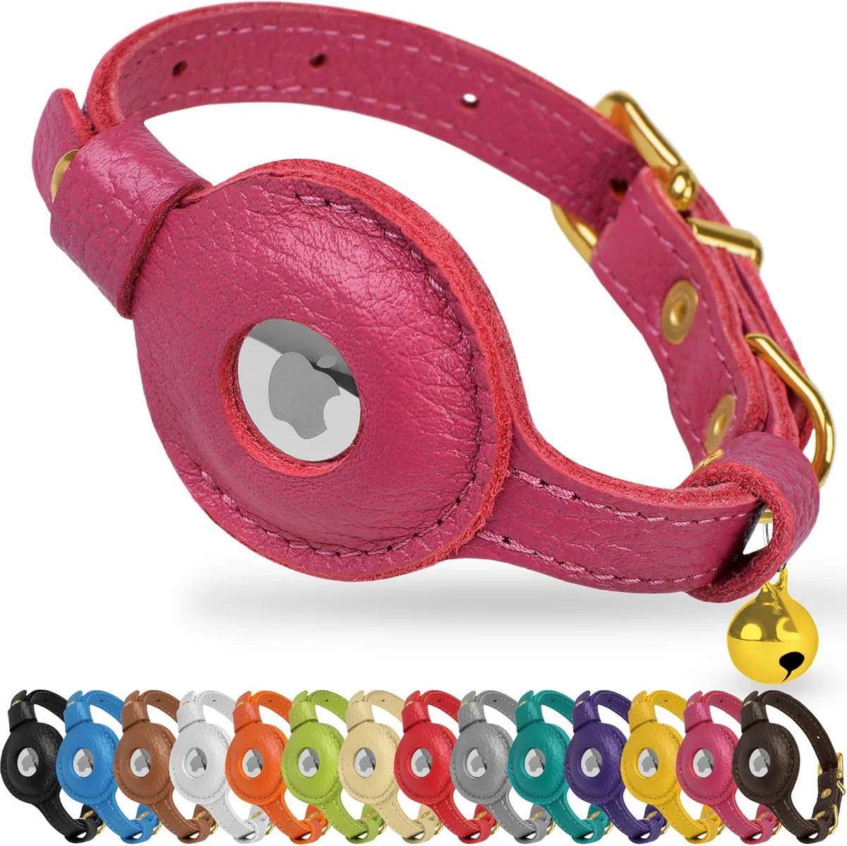 Leather AirTag Pet Collar