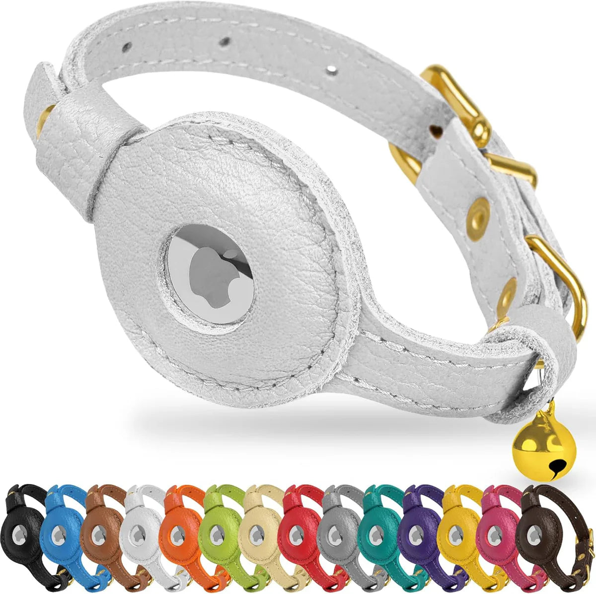 Leather AirTag Pet Collar