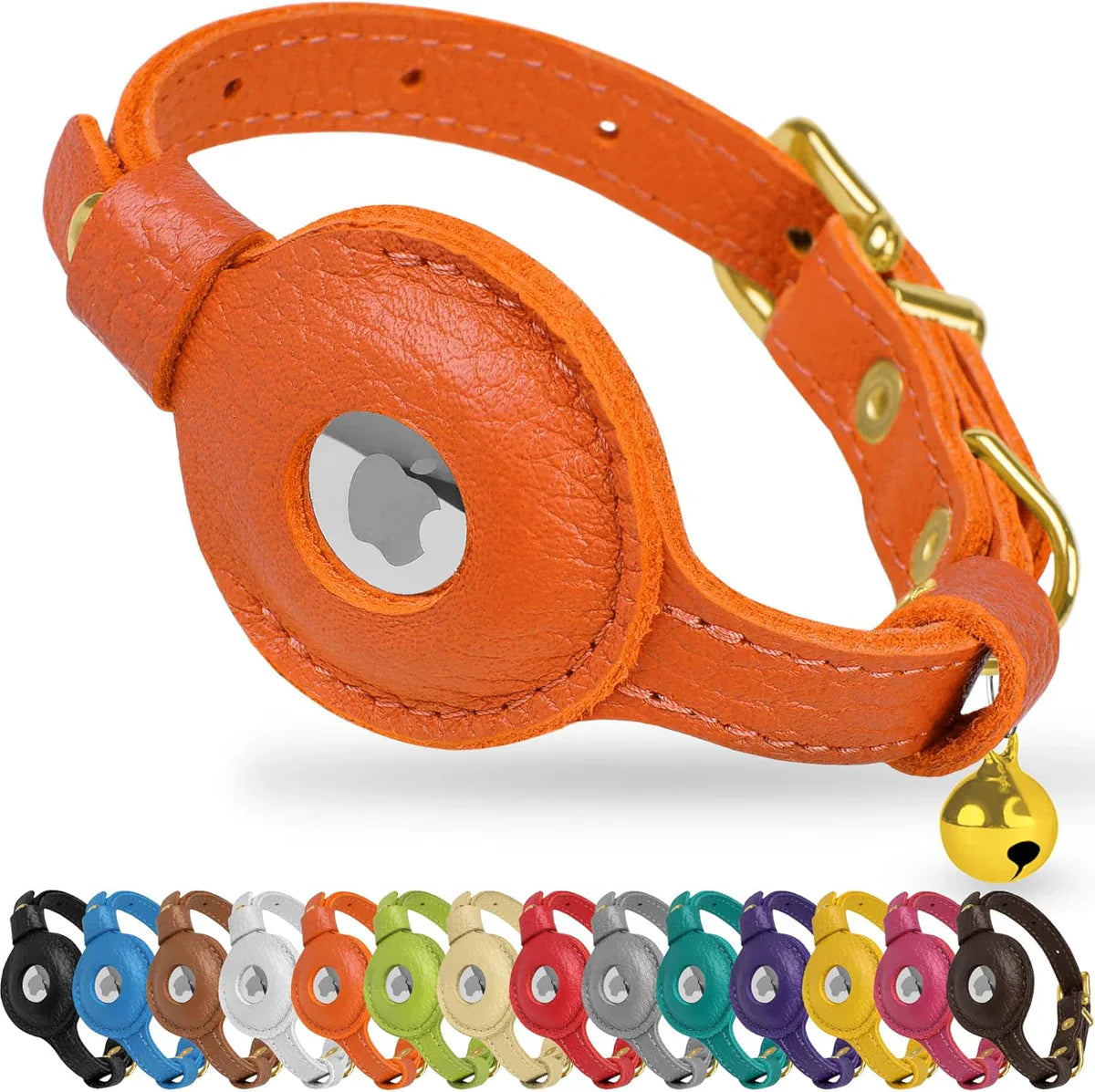 Leather AirTag Pet Collar