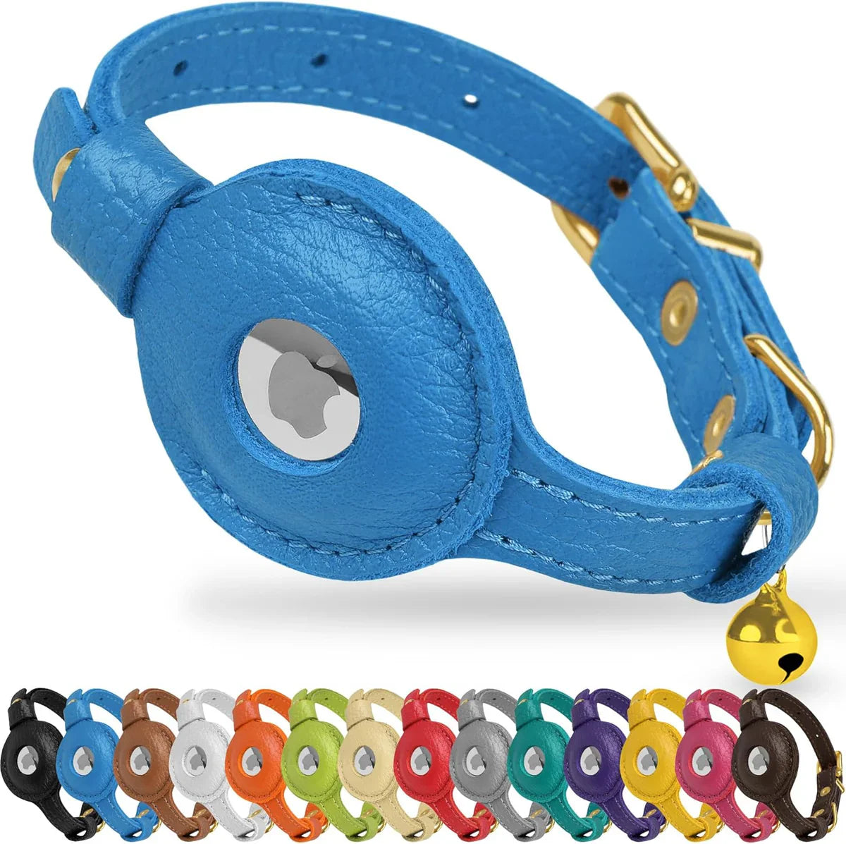 Leather AirTag Pet Collar