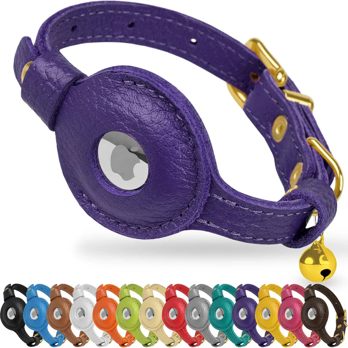Leather AirTag Pet Collar