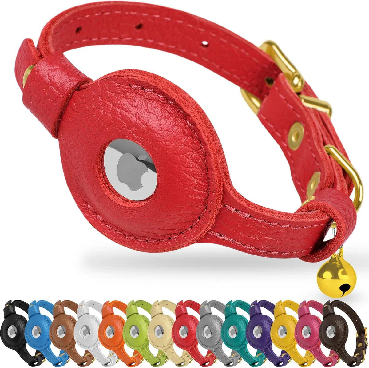 Leather AirTag Pet Collar