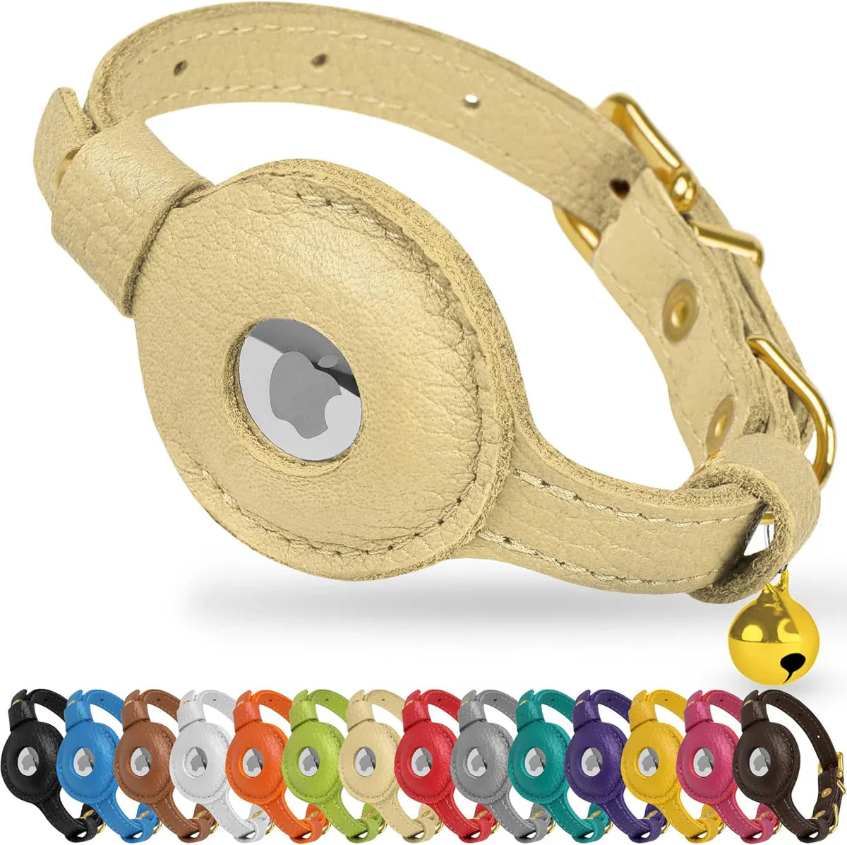 Leather AirTag Pet Collar