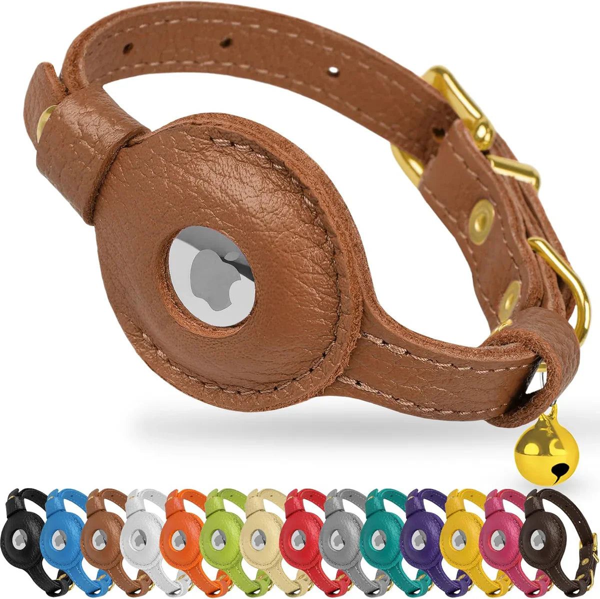 Leather AirTag Pet Collar
