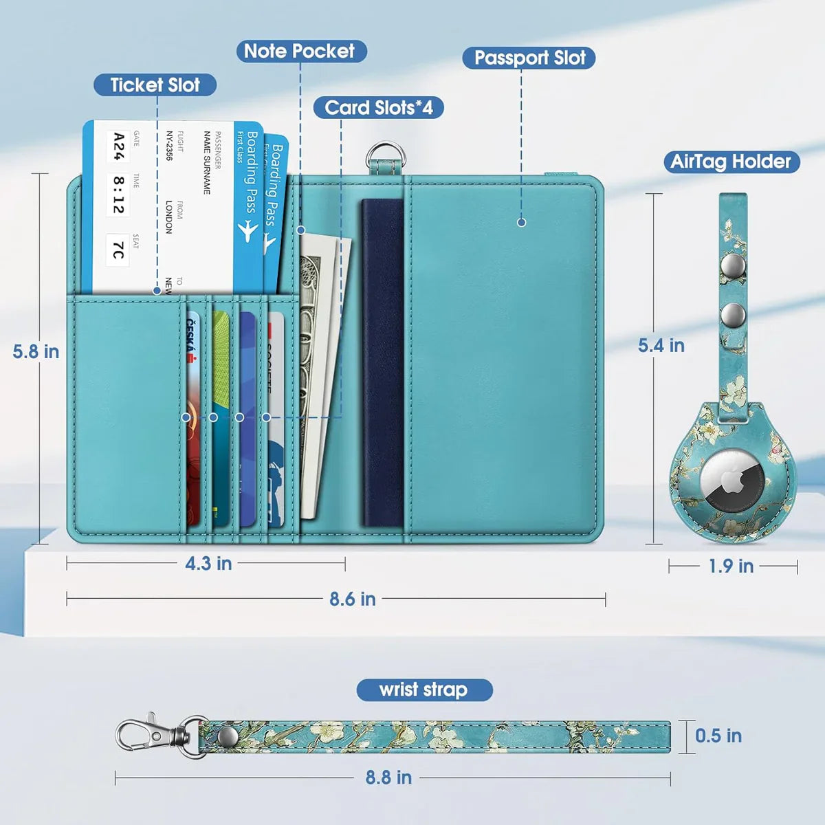 Fintie - AirTag Passport Wallet