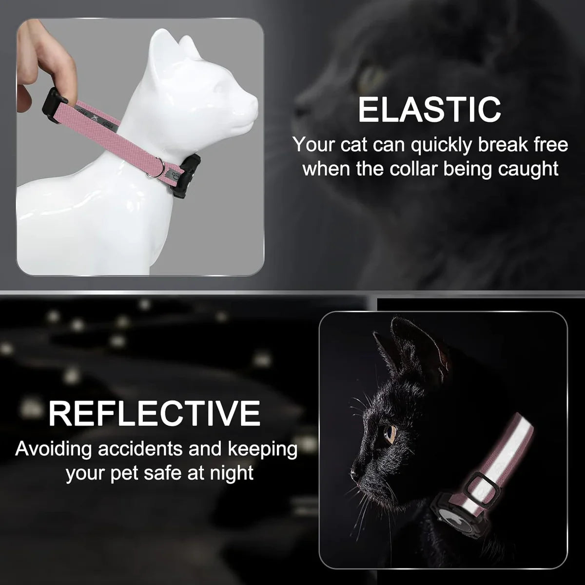 Reflective AirTag Cat Collar