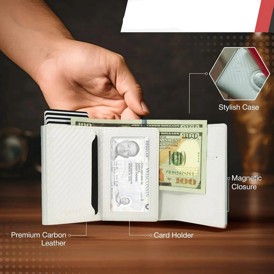 Carbon Fiber AirTag Wallet