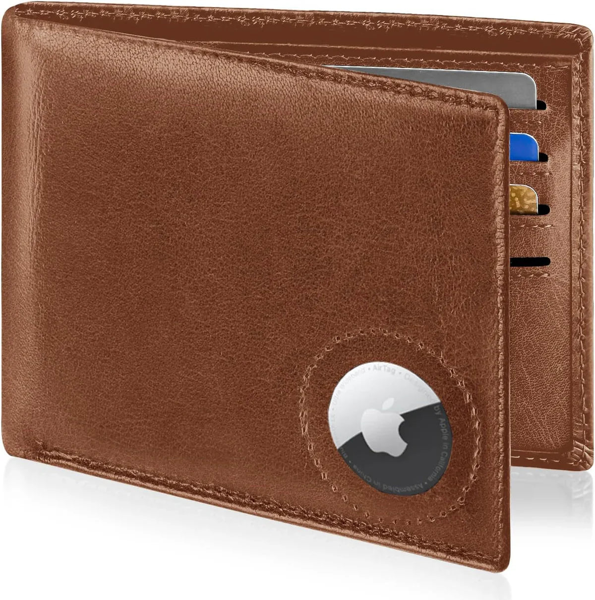 Slim Leather AirTag Wallet