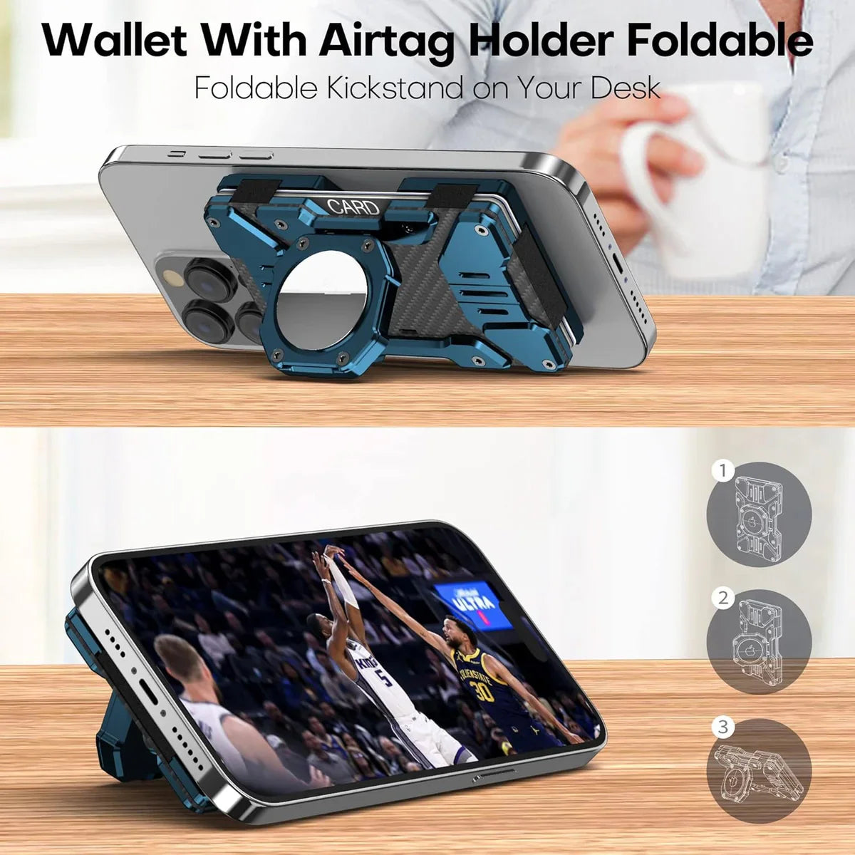 Slim Metal AirTag Wallet