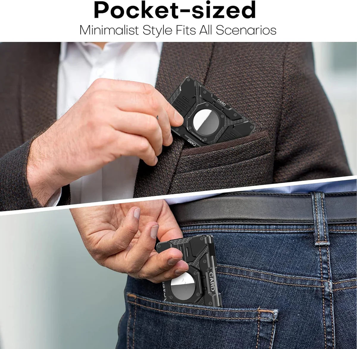 Slim Metal AirTag Wallet